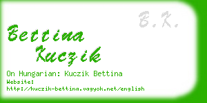 bettina kuczik business card